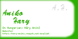 aniko hary business card